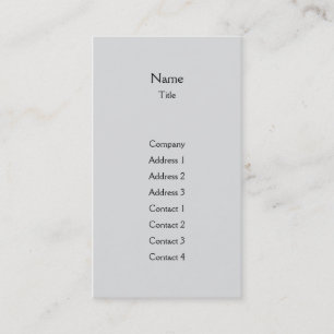 Graue schlichte Vertikale - Geschäft Visitenkarte