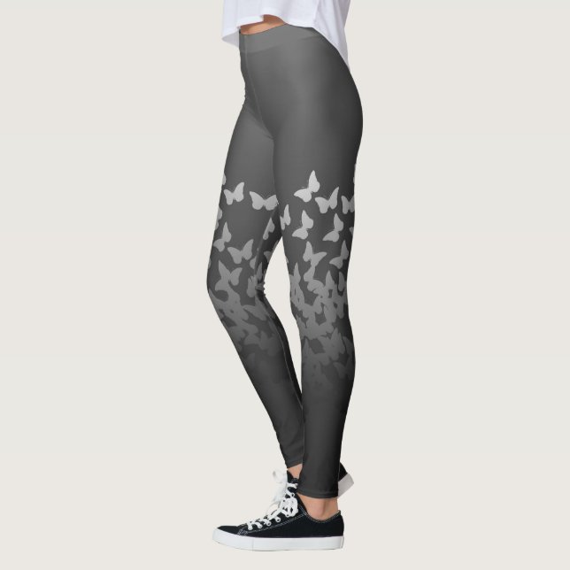 Graue Schmetterlinge, Stahlgraphit der niedlichen Leggings (Links)
