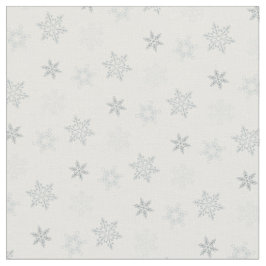 Graue Schneeflocken-Muster Stoff