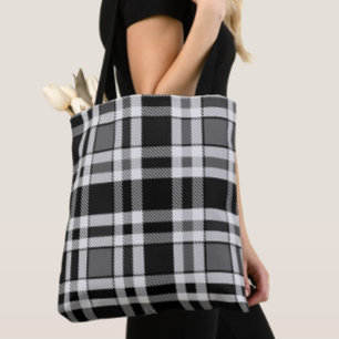 Graue Schwarz-weiße Flannel Kariertes Tartan Desig