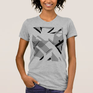 Graue schwarze Formen abstrakte Kunst MCM-inspirie T-Shirt