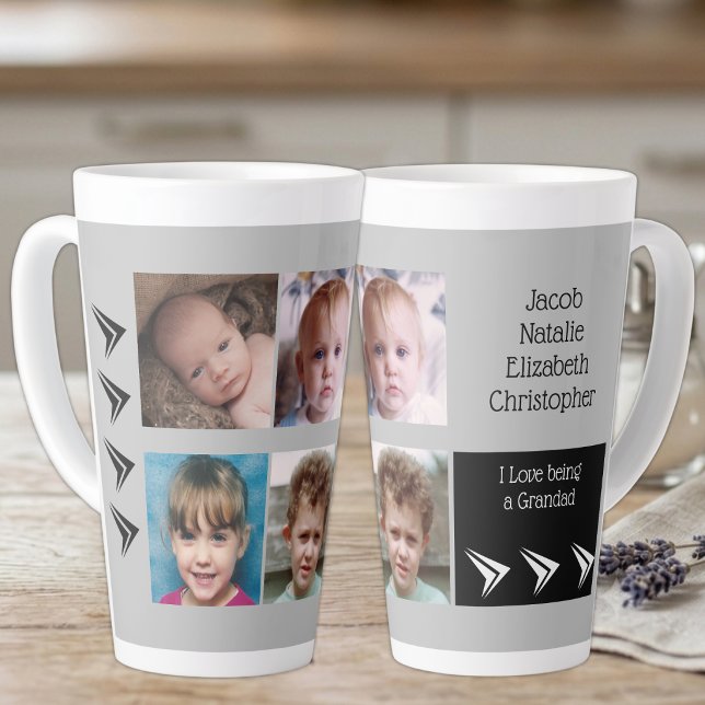 Graue schwarze Liebe als Großmutter mit Fotos Milchtasse (Von Creator hochgeladen)