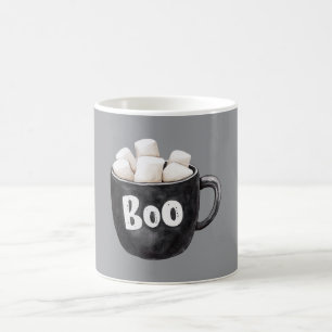 Graue schwarze Marshmallows Boo Verwandlungstasse
