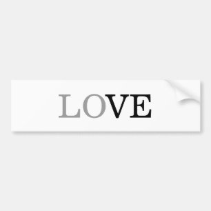 Graue schwarze Schrift Liebe Hochzeit Autoaufkleber