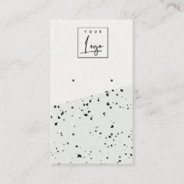 Graue schwarze Terrazzo Textur 3 Stufenvorführung  Visitenkarte