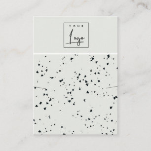 Graue schwarze Terrazzo Texture Earring Necklace L Visitenkarte