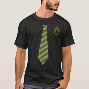 Graue schwarze und grüne Smoking-Fliege Lustiges K T-Shirt