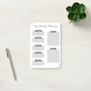 Graue Shades Minimal Daily Planer Sheet Post-it Klebezettel