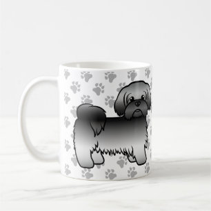 Graue Shih Tzu süße Cartoon-Hunde-Illustration Kaffeetasse