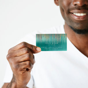 Graue Silber-Gold-Metallic-Minze-Matrix-Cyber-Rege Visitenkarte