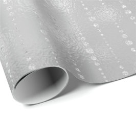 Graue Silberstreifen fallen Glass Shiny Glam ab Geschenkpapier