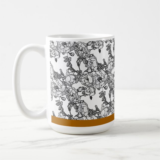 Graue Skalierung der Rose Kaffeetasse (Links)