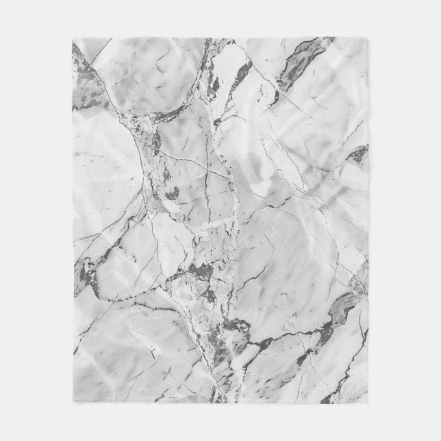 Graue "Slate Whisper Stream" Marmortextur All-Ove Fleecedecke (Vorderseite)