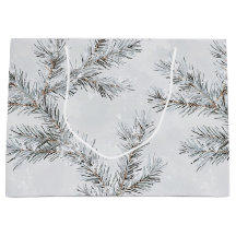 Graue Snowy Weihnachtsbaumzweige