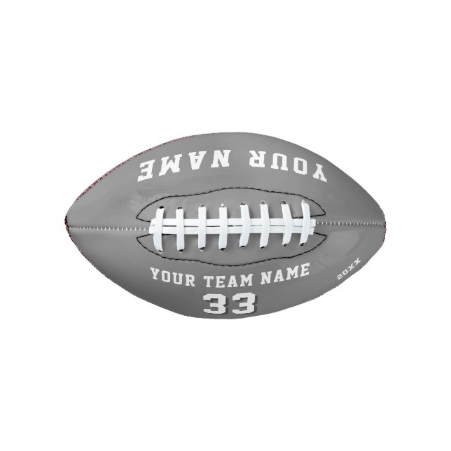 Graue Spielername und Teamname Football (Vorderseite)