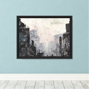 Graue Stadt Abstract Print, Value Poster Papier Leinwanddruck