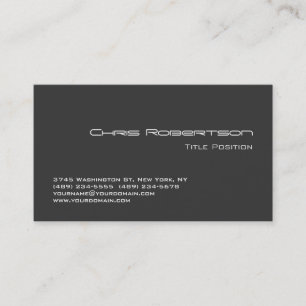 Graue Standard-Elegant-Einzigartige Visitenkarte