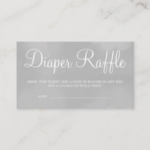 Graue Starry Sky Diaper Raffle Card Tickets Begleitkarte