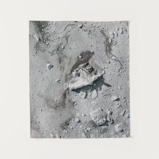 Graue Steine auf grauem Schmutz Wandteppich