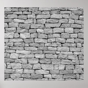 Graue Steinmauer, abstrakter Hintergrund. Poster