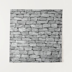 Graue Steinmauer, abstrakter Hintergrund. Wandteppich