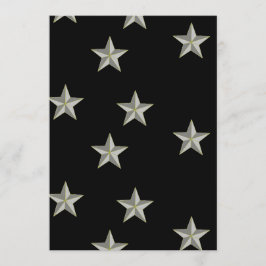 Graue Sternmuster auf schwarz Hinweiskarte