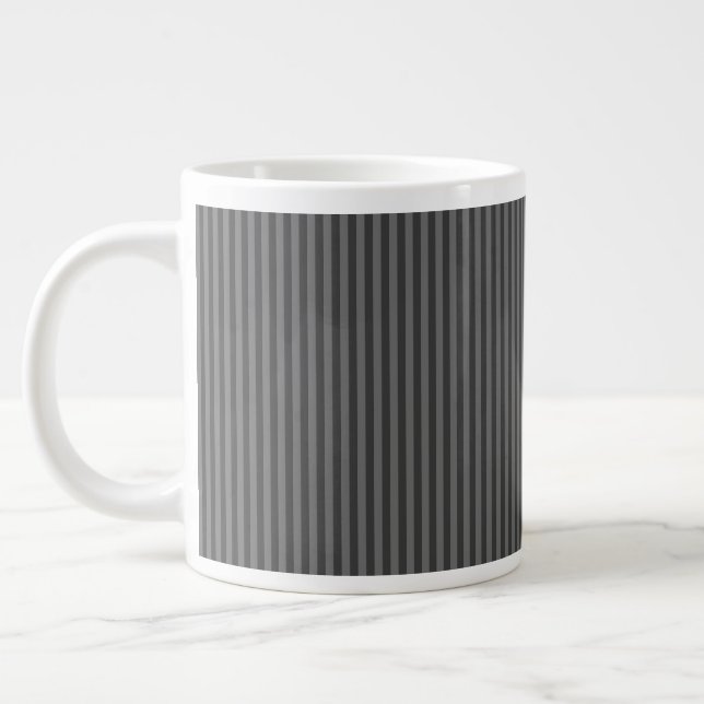 Graue Streifen Jumbo-Tasse (Links)