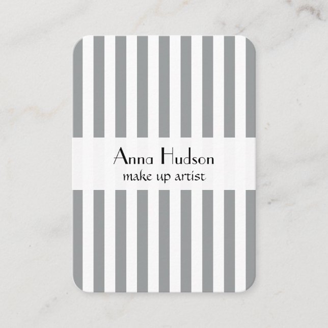 Graue Streifen, Lila Streifen, gestreiftes Muster Visitenkarte (Vorderseite)