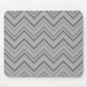 Graue Streifen Zackenzag-Muster Mousepad