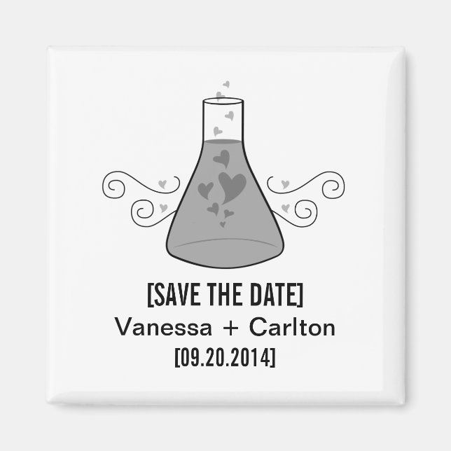 Graue süße Chemie rettet das Date Magnet (Vorne)
