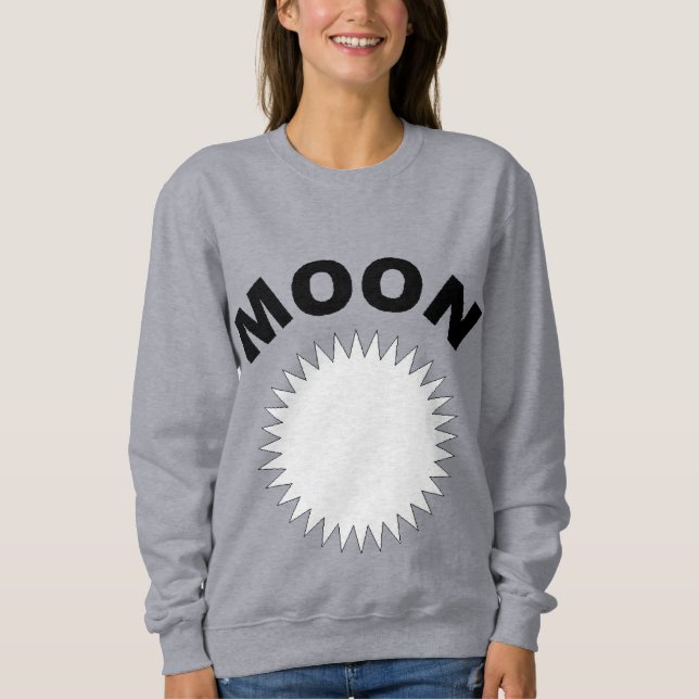 Graue Sweatshirts für Frauen NEW MOON (Vorderseite)