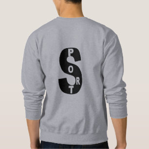 Graue Sweatshirts RÜCKEN MANN DESIGN SPORT
