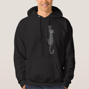 Graue Tabby-Katze Funny Gray Striped Cat Hoodie