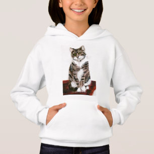 Graue Tabby-Katze Hoodie
