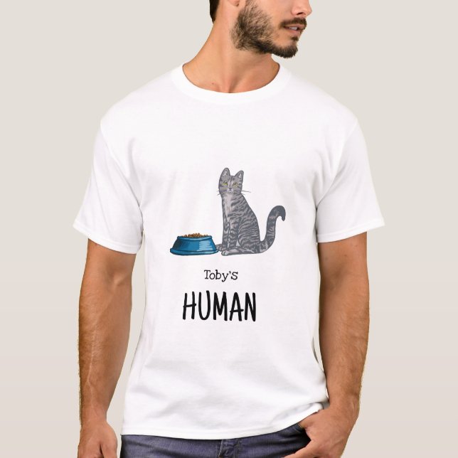 Graue Tabby-Katze-Shirt T-Shirt (Vorderseite)