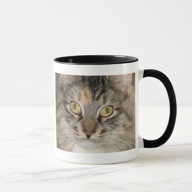 Graue Tabby-Katzen-Tasse Tasse (Rechts)
