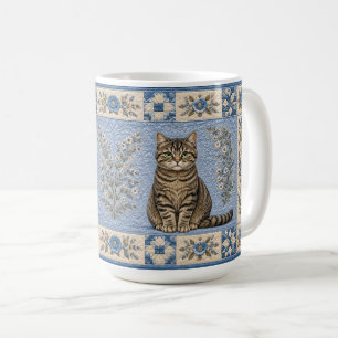 Graue Tabby-Katzendecke Kaffeetasse