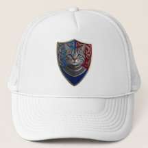 Graue Tabby-Schild-Baseballkappe