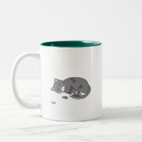 graue Tabbykatzen-Tasse