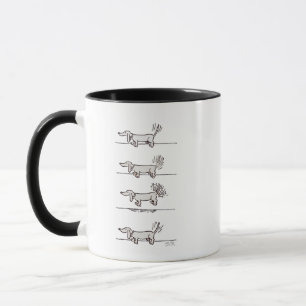 Graue Tasse der Dackel
