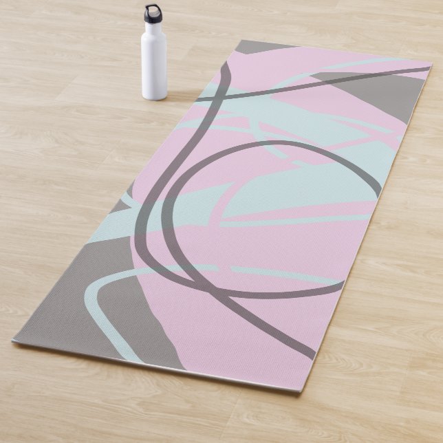 Graue / Taupe, Rosa und hellblau Abstrakt Yogamatte (Beispiel)