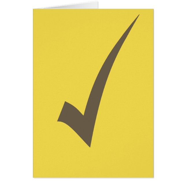 Graue Tick-Karo-Symbol-Markierung-Grußkarte (Vorne)