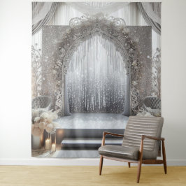 Graue Tones-hängende Tapisserie für Fotos Wandteppich
