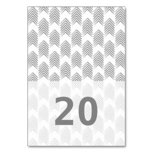 Graue Tribal Arrows Table Card Tischnummer