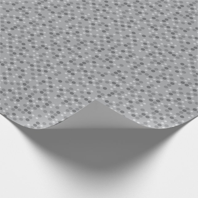 Graue Tupfen Geschenkpapier (Ecke)