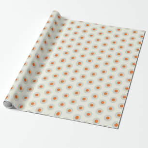 Graue Tupfen mit gelbem Zentrum pp3 Geschenkpapier