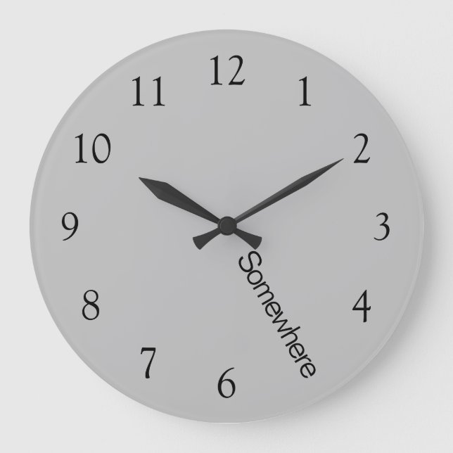 Graue Uhr fünf Uhr morgens irgendwo eine große Uhr (Vorderseite)