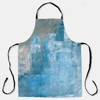 Graue und blaue abstrakte Kunstmalereilabstrakt, m Schürze
