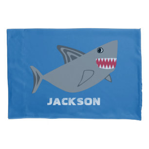 Graue und blaue Haie Kinder Personalisierte Fische Kissenbezug