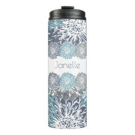 Graue und blaue Mamas Thermosbecher